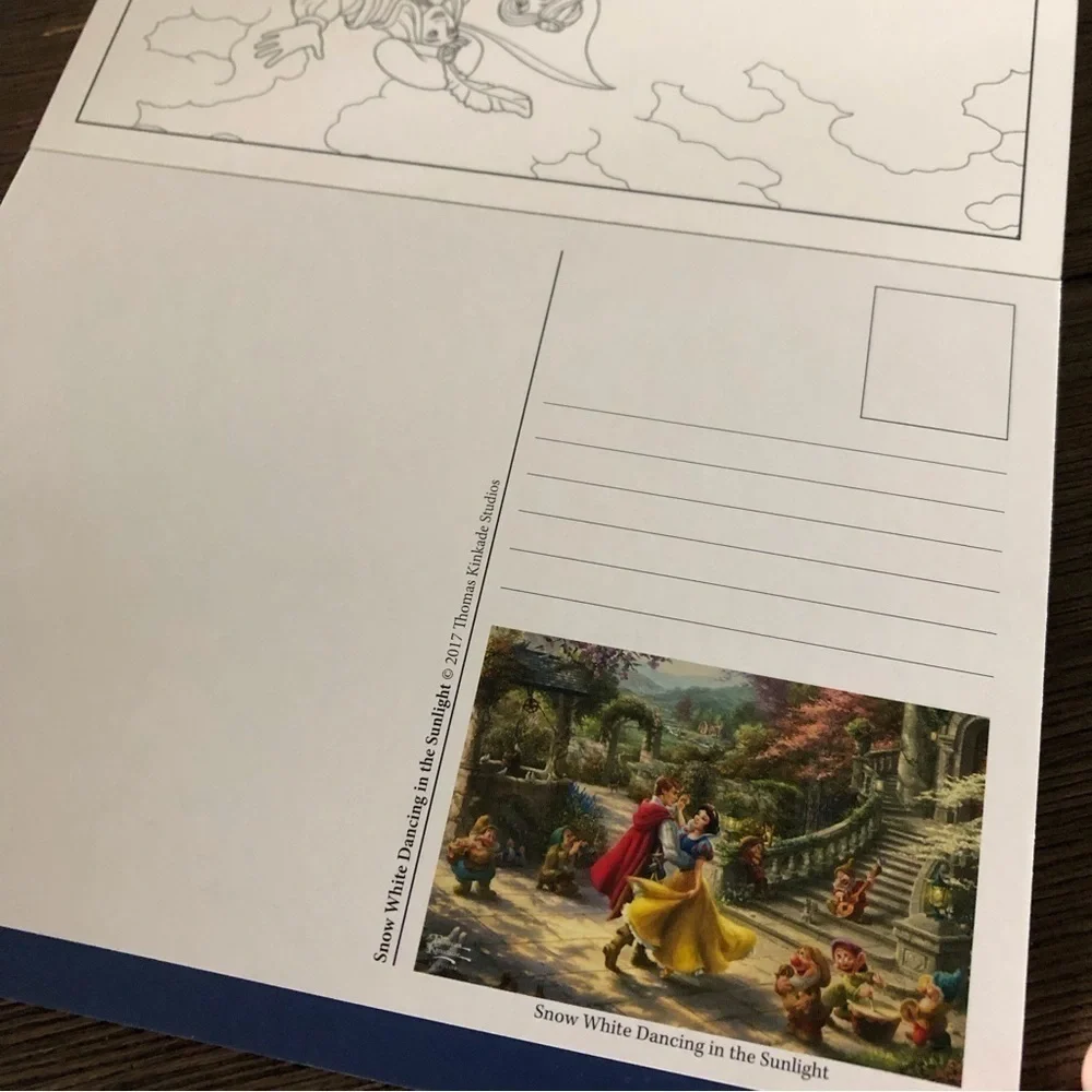 Thomas Kinkade: Disney Princess: Color your own postcards (set of 12 5”x7”) - Picture 5 of 5